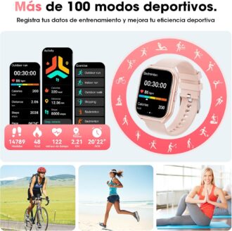 qecnato reloj inteligente hombre mujer