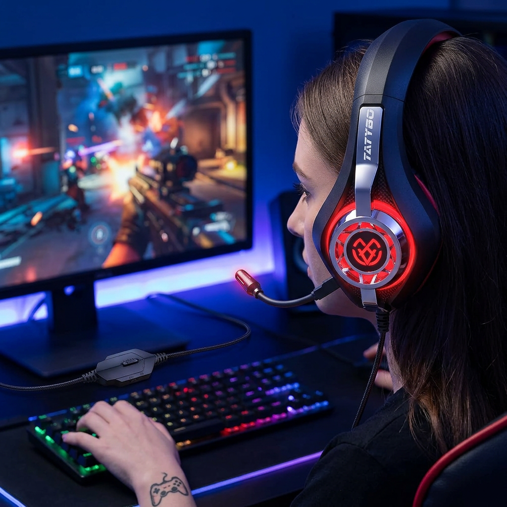 tatybo cascos gaming, auriculares gaming