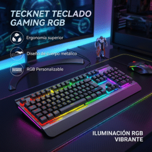 tecknet teclado rgb para videojuegos