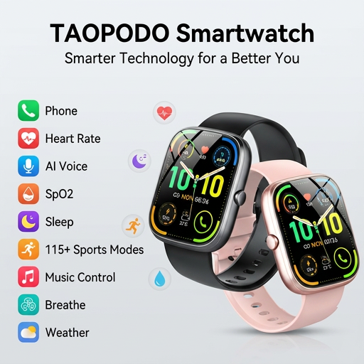 taopodo reloj inteligente hombre y mujer con llamadas bluetooth