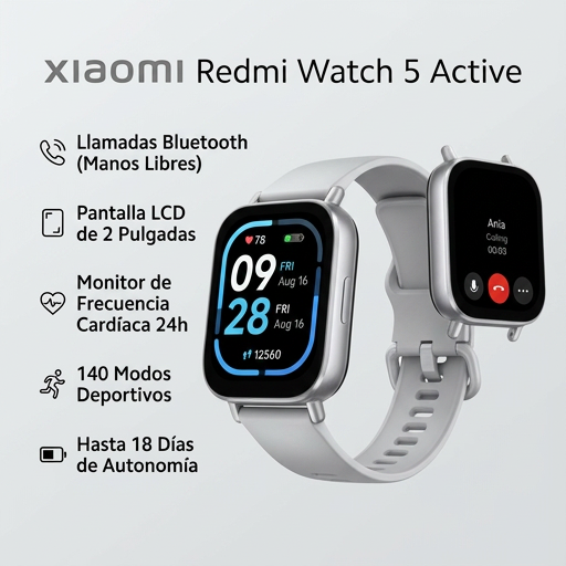 xiaomi redmi watch 5 active, llamadas bluetooth
