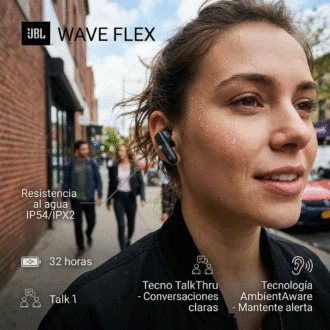 jbl wave flex, auriculares inalámbricos in ear jbl wave flex, auriculares inalámbricos in ear