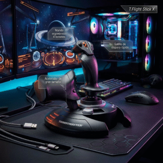 thrustmaster t.flight stick x – joystick de simulación de vuelo thrustmaster t.flight stick x – joystick de simulación de vuelo
